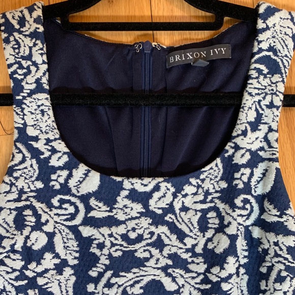 Navy Fit and Flare Dress - Picture 2 of 3